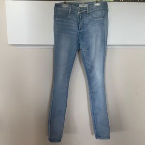Abercrombie and Fitch, light washed jegging